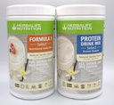 Herbalife DUO: Formula1 Select (Natural Vanilla Flavor 810g) and Protein Drink Mix 638g), Nutrient Dense Healthy Meal or Snack, No Artificial Sweeteners, Gluten-Free Pack of 2