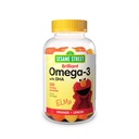Sesame Street Omega 3 Gummies for Kids, 50 mg of Omega-3 per Gummy, 4 Month Supply, No Fishy Aftertaste, Shellfish Free Supplement, Brain & Eye Support, 120 Gummies