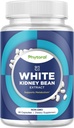 White Kidney Bean Extract Carb Blocker - White Kidney Beans Supplement for Metabolism Boost & Ease Calories from Starchy Food - Carb Control Supplements - 60 Count