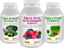 ANDREW LESSMAN 3 Product Healthy Foods Bundle - 180 Count each of Cruciferous Extracts, Fruit Full Anti-Oxidant Extracts and Green Foods Complex. Provides Nutritional Benefits of 20+ Healthiest Foods.
