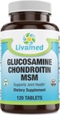 Glucosamine Chondroitin MSM Complete Complex – Joint Support Supplements for Knees, Back, HIPS & Inflammation - Mobility Health Supplement for Pain, Aches, Soreness & Inflammation - 120 Tablets
