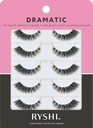 Ryshi False Eyelashes with 5 Pairs, Dramatic Look with Self-adhesive and Reusable Lash Set, Enhance Natural Beauty for Extra Volume
