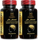 Memory Pills for Brain - Brain Booster Supplements for Memory, Focus, Clarity, Energy, Performance, Supports Healthy Brain Function, Memory & Immunitty - 2 Bottles 120 Capsules