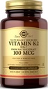 Solgar Naturally Sourced Vitamin K2 (MK-7) 100 mcg - 50 Vegetable Capsules - Supports Bone Health - Whole Food Source from Natto Extract - Non-GMO, Gluten Free - 50 Total Servings