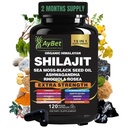 Shilajit for Men and Women-Organic Himalayan Shilajit Capsules with Sea Moss, Black Seed Oil, Ashwagandha, Rhodiola Rosea, Burdock, Cordyceps Mushroom, Ginseng, Turmeric, Ginger, 120 Capsules