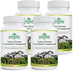 Active Hexose Correlated Compound 1500 mg Supplement, Natural 8 Mushroom Extract Supplement, Immune System, Liver Function, Natural Killer and T Cells Activity, 360 Veggie Capsules