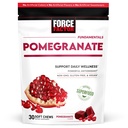 Force Factor Pomegranate Soft Chews for Healthy Aging, Heart, Bone, & Brain Health, Made with Real & Premium Pomegranate Juice Powder, Non-GMO, Gluten-Free, Vegan, Pomegranate Flavor, 30 Soft Chews
