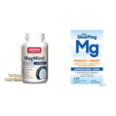 Jarrow Formulas MagMind Brain Health with Magtein (Magnesium L-Threonate) & SlowMag Muscle + Heart Magnesium Chloride with Calcium Supplement