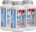 I LOVE MY PETS LLC Dog Immune Booster - PET Immune Support - Dogs and Cats - Booster - Healthy - Mushrooms for Dogs - 180 Treats (3 Bottles)