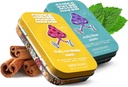 SuperMush Daily SuppleMint - 2 Flow & Focus Mints + 2 Creativity & Connection Mints - Mushroom Mint Supplements - Lions Mane, Cordyceps, and Reishi Mixed Mushrooms