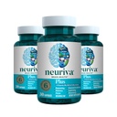 NEURIVA Plus Brain Supplement for Memory, Focus & Concentration + Cognitive Function with Clinically Tested Nootropics Phosphatidylserine and Neurofactor, VIT B6 & B12, 30 Count Capsules (3 Pack)