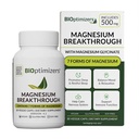 BIOptimizers Magnesium Breakthrough Supplement with 500mg - 7 Forms of Magnesium: Glycinate, Malate, Citrate, and More - Natural Support for Sleep and Cognitive Function -30 Capsules- Calming Vitamins