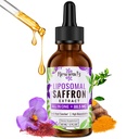 Resciency Liposomal Saffron Supplements Drops 88.5mg – High Bioavailability Liquid Saffron Extract for Mood Support, Energy, Focus & Vision with Ashwagandha, Magnesium, Zinc, B12 & D3, 2 fl oz