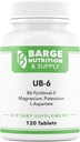 Barge Nutrition & Supply UB-6 for Neuropathy, Stress Response, and Energy Production (120 Tablets)