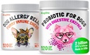 LEGITPET Allergy Relief Chews for Dogs & Immune Support with Kelp, Colostrum & Bee Pollen 120 Soft Chews and Probiotics for Dogs with Natural Digestive Enzymes 120 Soft Chews Bundle - Made in USA