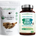 Organic Black Maca Root Powder + Chanca Piedra Stone Breaker Capsules | Energy, Urinary & Internal Support| Natural Herbal Supplement for Men & Women