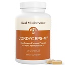 Real Mushrooms Supplement Capsules - Cordyceps Mushroom Powder Rich in Beta Glucans - Mushroom Pills Cordyceps for Energy and Performance - Vegan, Non-GMO, No Grain Fillers, 120 ct