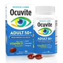 Ocuvite 50+ Eye Vitamin & Mineral Supplement, Multivitamin for Vision & Ocular Health with Omega-3, Zinc, Vitamins C & E, Lutein & Zeaxanthin, Zinc Supplements for Women and Men, 50 Softgels