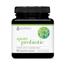 Youtheory Spore Probiotic - Helps Gut Health* - 6 Billion CFU with Prebiotics - Supports Regular Bowel Movement & Diarrhea Relief* - Shelf Stable - 60 Vegetarian Capsules (30-Day Supply)