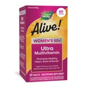 Nature's Way Alive! Ultra Potency Multivitamin for Women 50 Plus, Complete High Potency Formula with Vitamin D3, C, E, Methylated B12, Supports, Heart, Brain, and Bone Health*, 60 Tablets