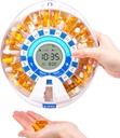Zoksi Automatic Pill Dispenser Machine for Elderly with Alarm, Electronic Pill Dispensers and Organizers, Timed Medication Dispenser, Monthly Medicine Reminder for Prescriptions and Vitamins