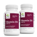 Terry Naturally Vitamin D3 - Bone Health & Bone Strength Support Supplement - Immune System & Brain Support - 5,000 IU Vitamin D Tablets with Mixed Berry Flavor - 90 Chewable Tablets (Pack of 2)