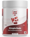 Layer Origin Simple Reds - Organic Red Polyphenols Fruit Powder | Five Real Red Whole Fruits | 30 Servings