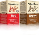 NaturaNectar Natural Bee Propolis Bundle - Red Propolis and Brown Propolis - for Immune Support, Respiratory Health and Healthy Metabolism - 60 Capsules per Bottle